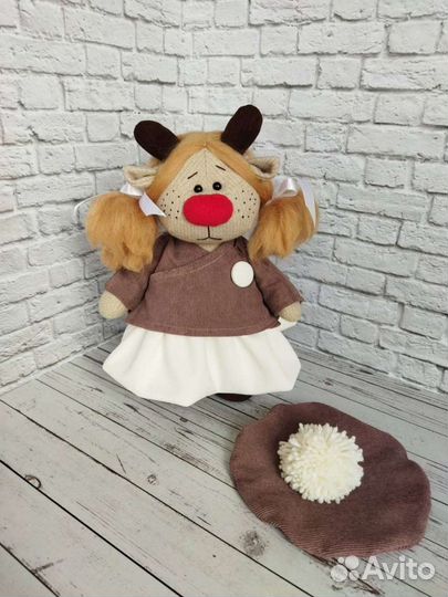 Интерьерная текстильная кукла Олени
