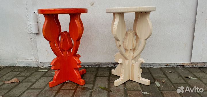 Подставка для цветов напольная деревянная