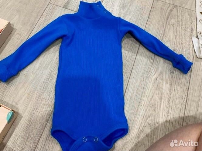 Боди 68 размера 2 штуки серое и синее