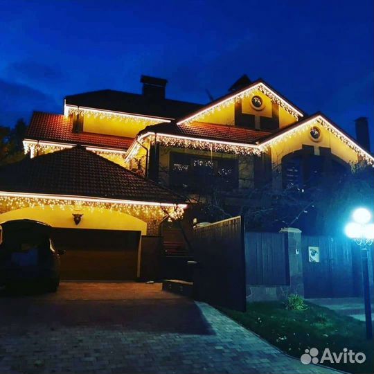 Гирлянда бахрома светодиодная