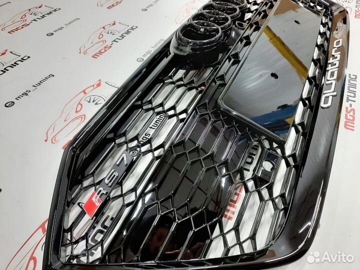 Решетка на Audi A7 в стиле RS7 17+ гг. дизайн 3