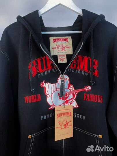 Зип-Худи Supreme x True Religion Черная