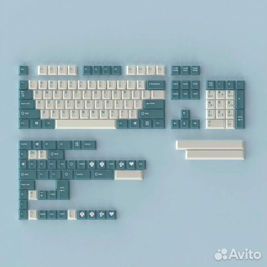 Кейкапы для клавиатуры enjoypbt Green and White