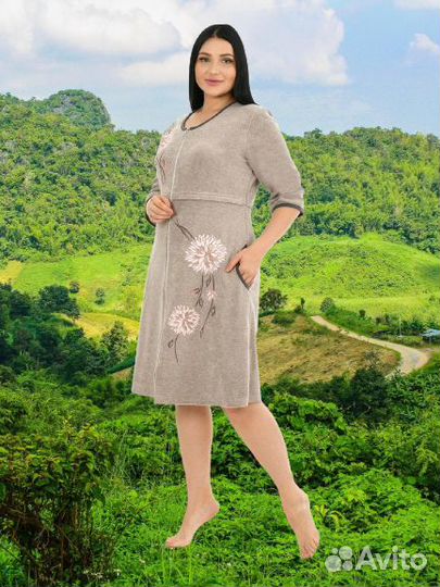 Халат махровый женский новый 50-62