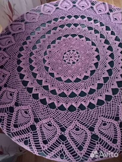 Скатерть круглая ажурная