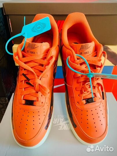 Nike Air Force 1 07 skeleton qs orange(Оригинал)