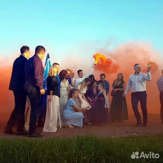 Цветные дымы. Салют, фейерверк