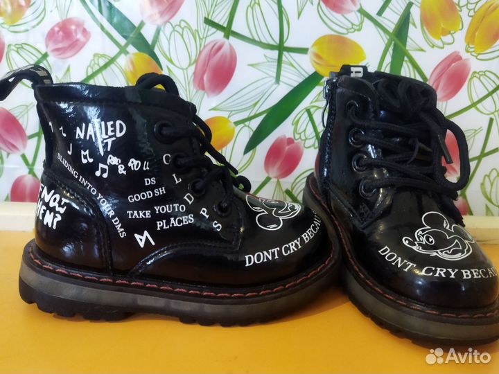Ботинки демисезонные для девочки 22 размер