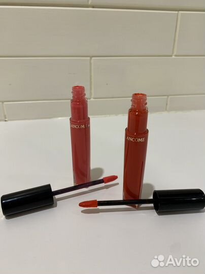 Жидкая матовая помада Lancome красная розовая