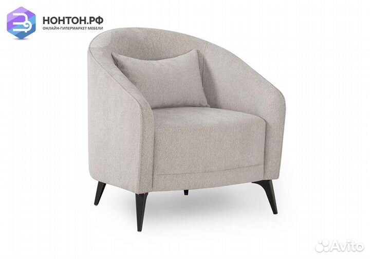 Кресло Бернис светло-серое