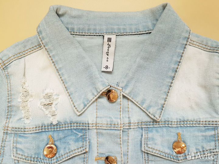 Джинсовая куртка для девочки 116-122 размер