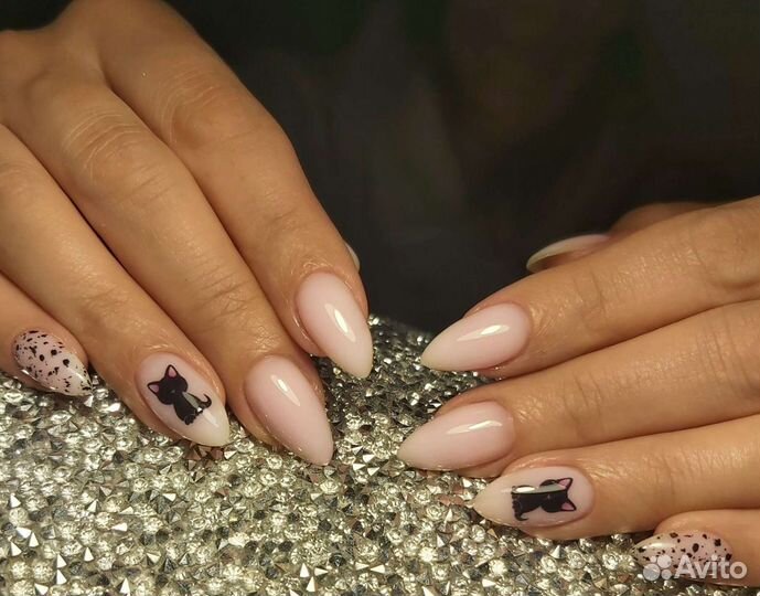 Маникюр покрытие гель лак наращивание