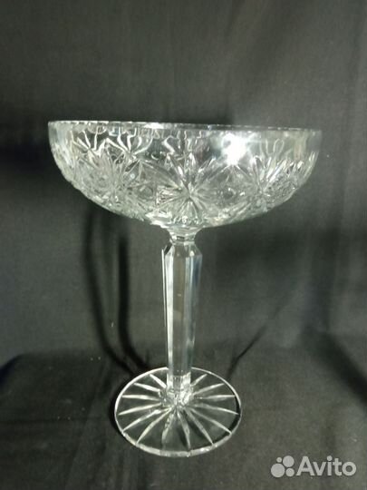 Хрустальная ваза для фруктов СССР