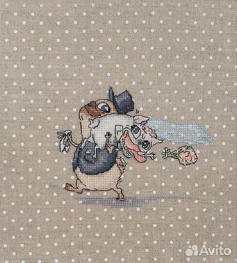 Вышитые Мопсы