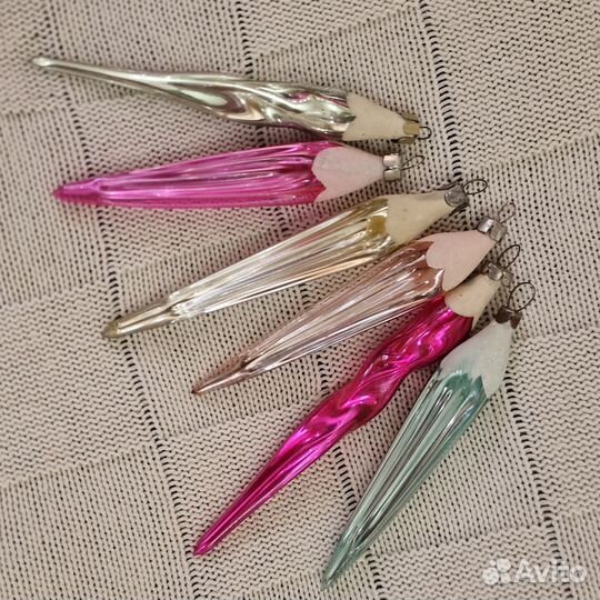 Елочные игрушки ссср.Сосульки