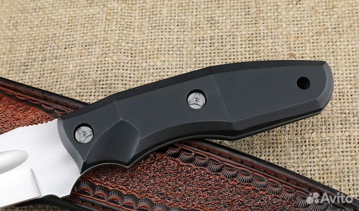 Нож Финт-5 Х12мф акрил черный