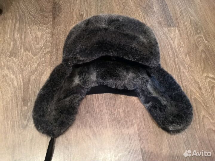 Шапка-ушанка с овчиной