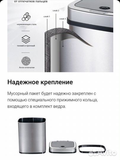 Мусорное ведро Xiaomi 15 литров Ninestar DZT-15-5