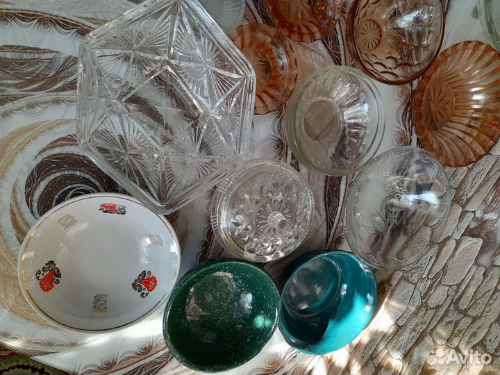 Салатники стекло, хрусталь, фарфор