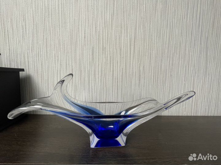 Ваза цветное стекло чехия