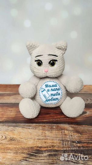 Мягкая игрушка кошка. Кошечка крючком