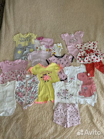 Одежда на девочку 56-62-68 пакетами
