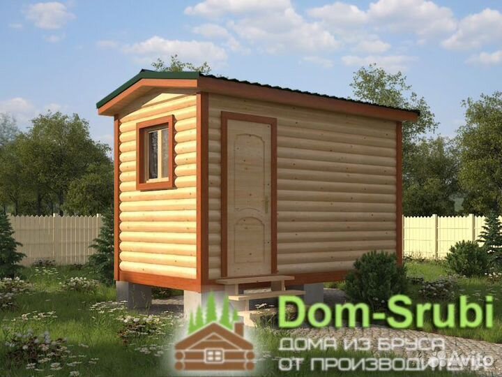 Кинешма. Мобильная баня из бруса бм-2 (2.30х4)