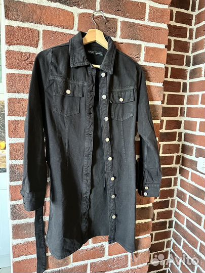 Джинсовое платье-рубашка