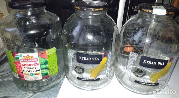 Банки стеклянные 3л (5шт)