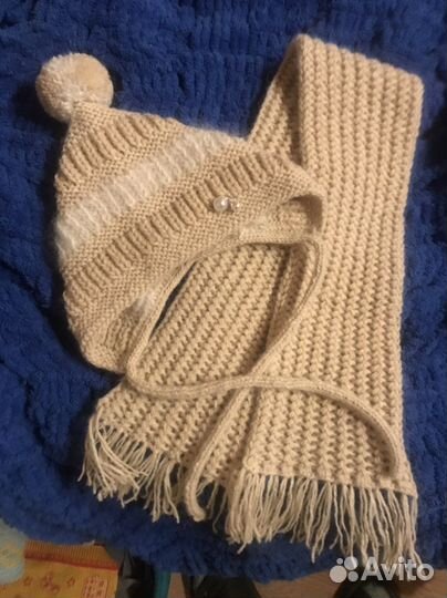 Пуховые шапочки на малышей