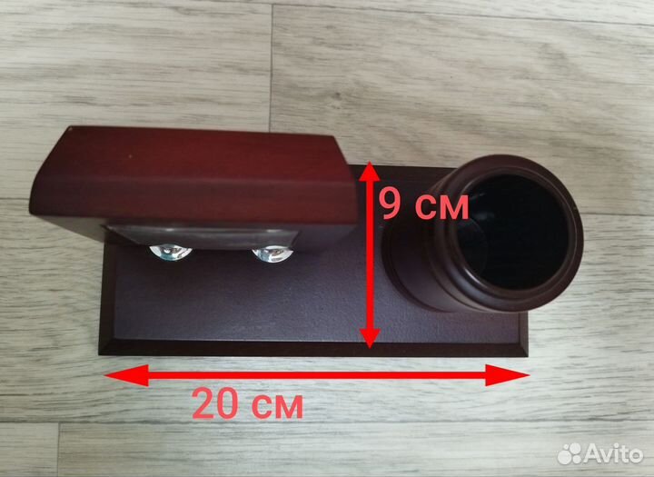 Настольные часы органайзер из дерева