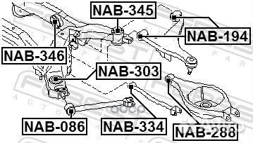 Сайлентблок задн балки NAB-345 NAB-345 Febest