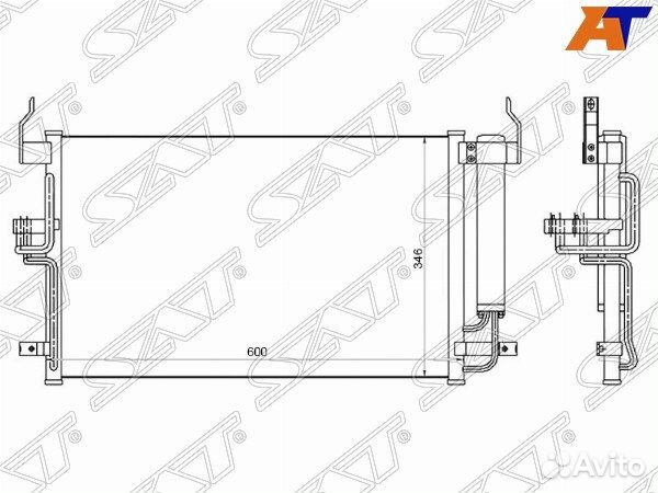 Радиатор кондиционера hyundai elantra, hyundai elantra III 00-06