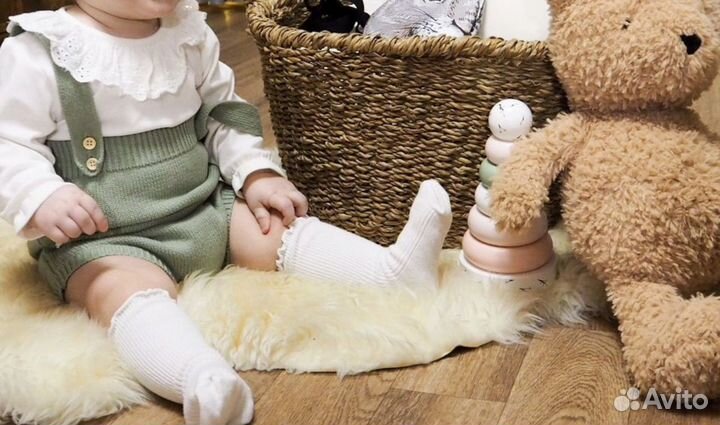 Полукомбинезон и блузка 74-80