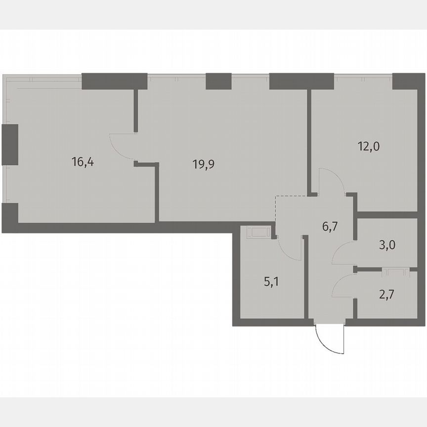2-к. квартира, 65,8 м², 5/12 эт.