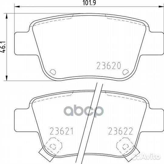 Колодки тормозные дисковые зад NP1031 nissh