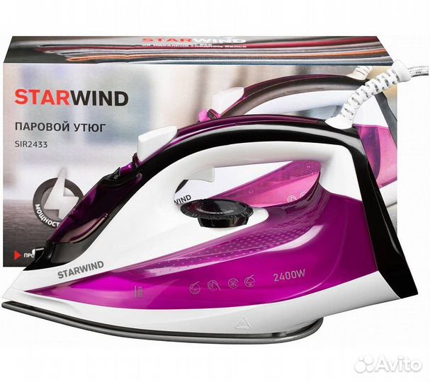 Утюг Starwind SIR2433 2400Вт фиолетовый/белый
