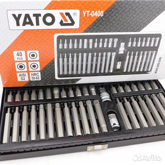 Набор бит HEX spline torx (40 шт; 1/2-3/8) yato YT