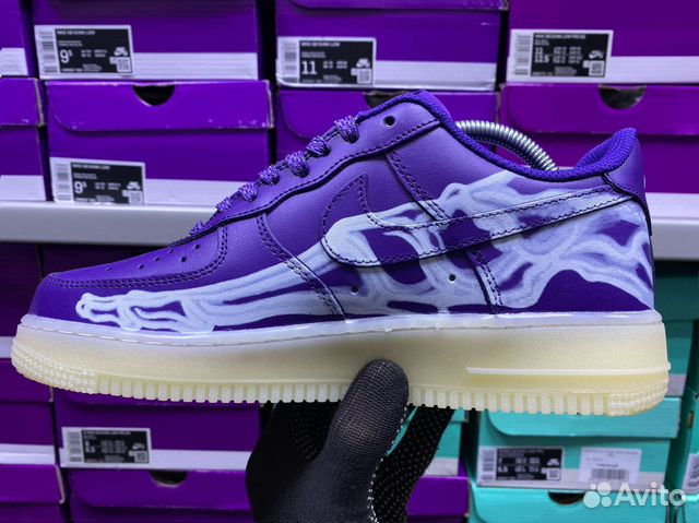 Кроссовки Nike Air Force 1 Skeleton Purple