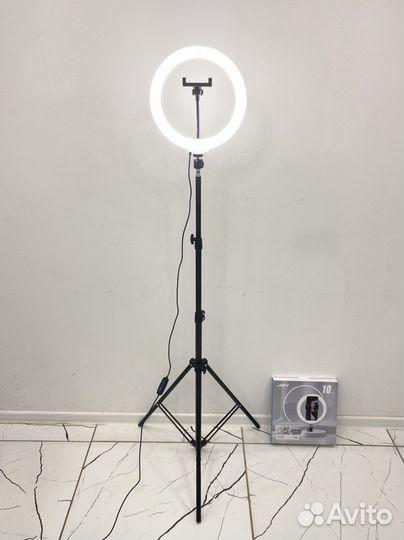 Кольцевая лампа 26см + Штатив в подарок + Доставка