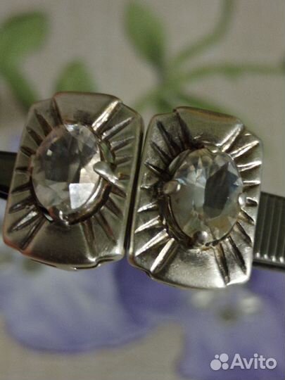 Серебро Горный Хрусталь Прекрасные Серьги