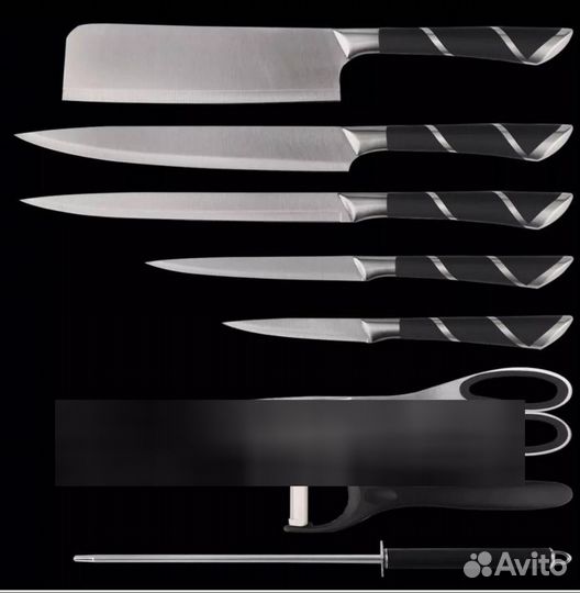 Набор кухонных ножей на крутящийся подставке M389