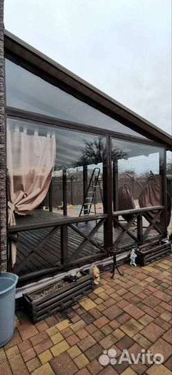 Мягкие окна на беседку