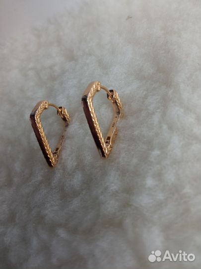 Серьги ювелирный сплав под золото