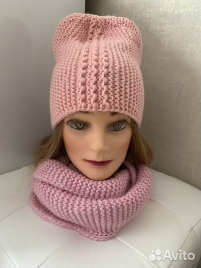Комплект шапка и снуд
