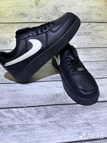 Кроссовки nike air force 1 чёрные