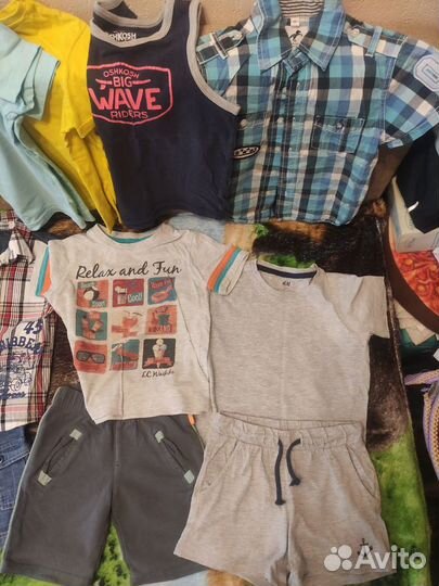 Пакет одежды для мальчика 104 (футболки, шорты)