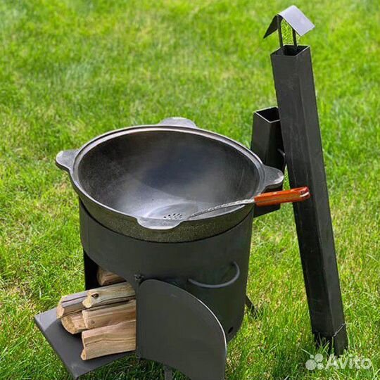 Усилиная Печь под казан 8-10 литров 3 мм сталь