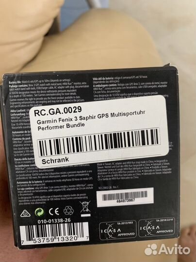 Часы garmin fenix 3 sapphire edition с датчиком