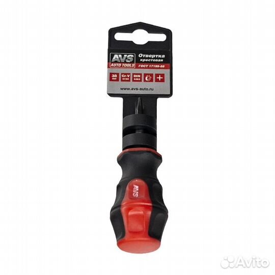 Отвертка крестовая (PH2x38 мм) AVS OKP2038